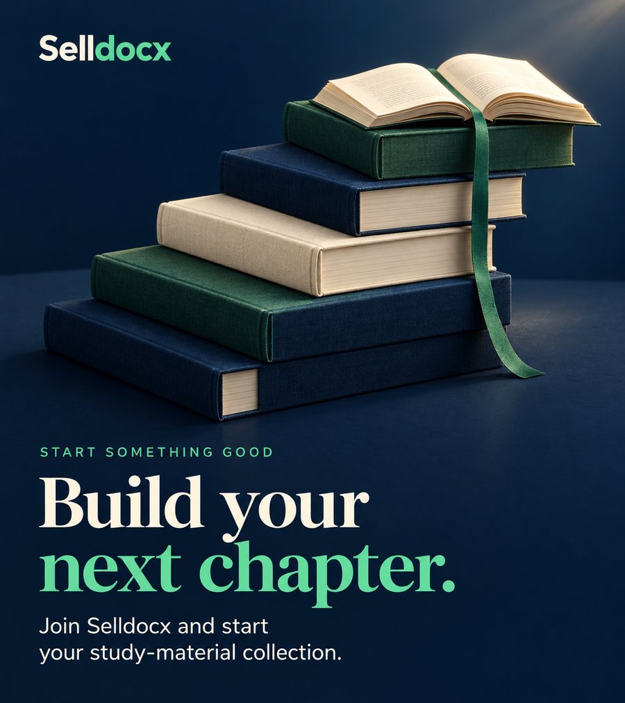 Build your next chapter. Join Selldocx and start your study-material collection.