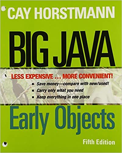 Big Java Early Objects 5e Complete Test Bank