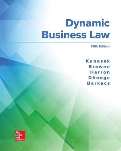 Dynamic Business Law 5e Test Bank