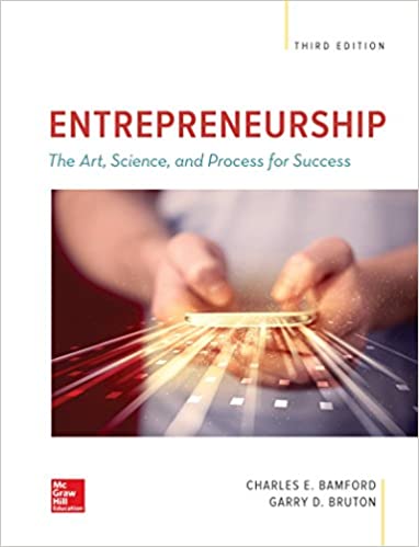 Entrepreneurship Art & Science 3e | Test Bank by Bamford