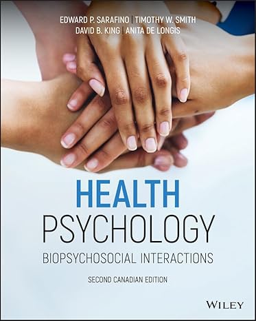Health Psychology 2e Canadian Test Bank