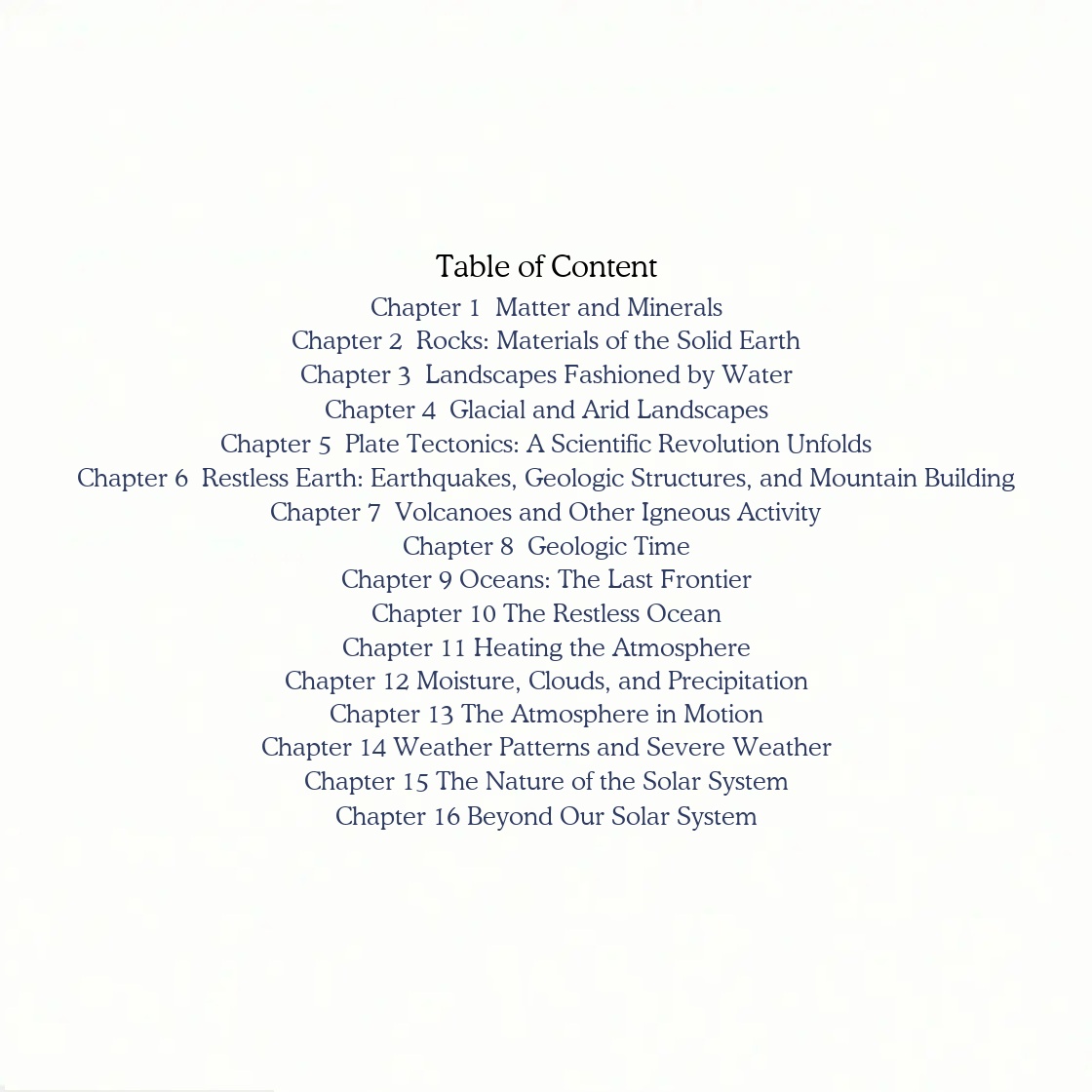 MCQ Test Bank | Foundations of Earth Science - 8e by Frederick K Lutgens - Foundations of Earth Science by Frederick K Lutgens