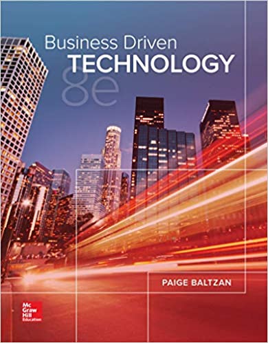 Test Bank | Business Driven Tech 8e by Paige Baltzan