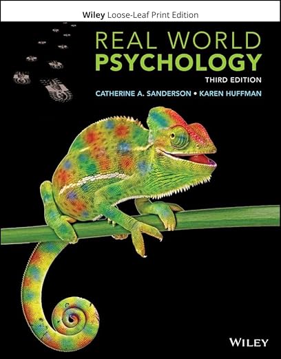 Test Bank | Real World Psychology 3e